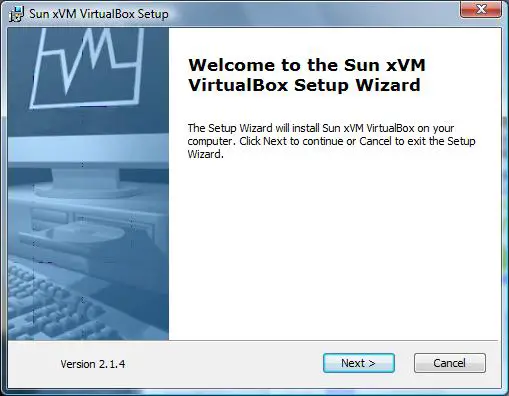 The VirtualBox 2.1 Windows installer wizard